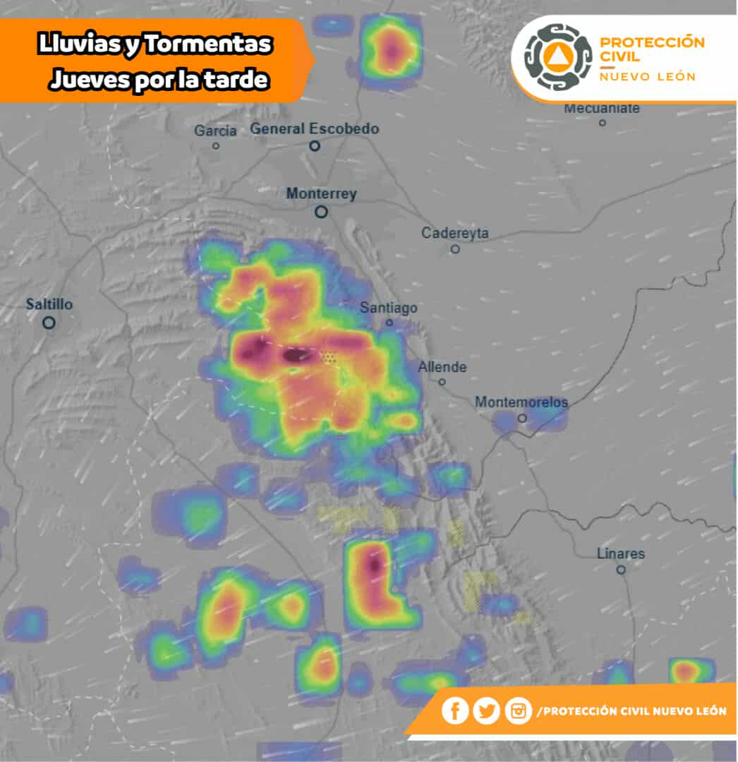 Prevén lluvias y tormentas eléctricas en Nuevo León 1 550766326 1129659341925214 6728376039911392368 n