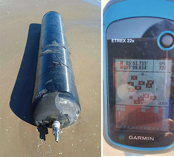 Basura espacial y delfines muertos alarman en Playa Bagdad 1 BASURA ESPACIAL
