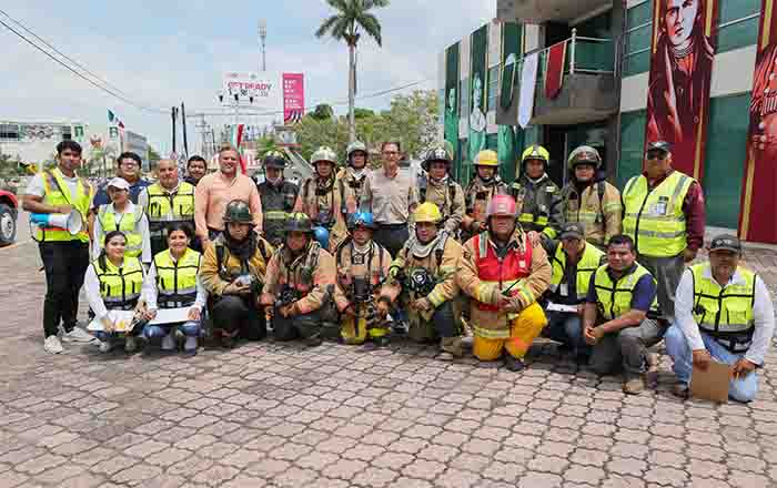 Con simulacro Erasmo González fomenta la cultura de la prevención 2 BOMBEROS MADERO