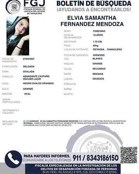 Tres jóvenes desaparecen en Reynosa; dos de ellos son menores de edad 2 ELVIA