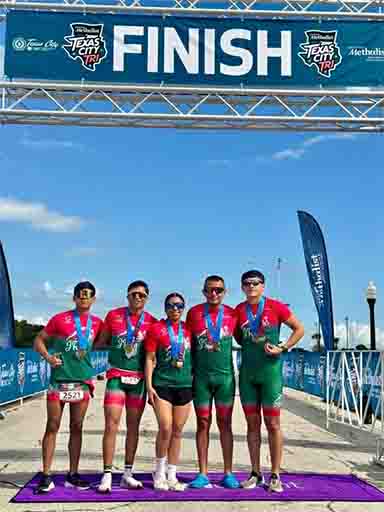 Joven reynosense logra hazaña en el Texas City Triathlon 3 MARATOn 2