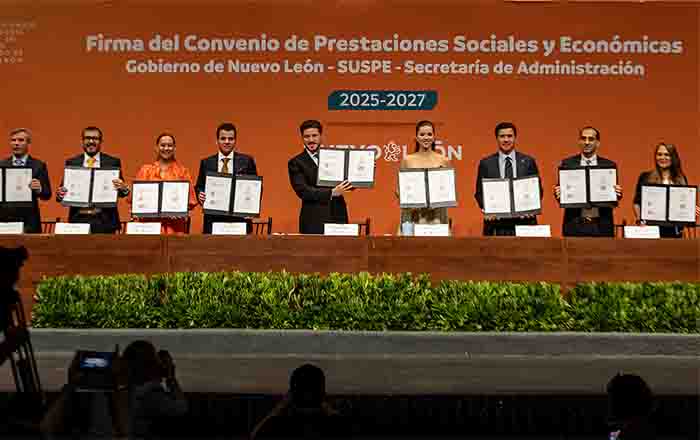 Firma Gobierno NL Y SUSPE convenio de prestaciones 2025-2027 1 SAMUEL 2