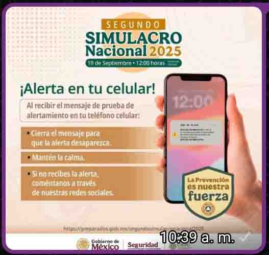 ¿Lo sorprendió la alerta presidencial? 1 SIMULACRO