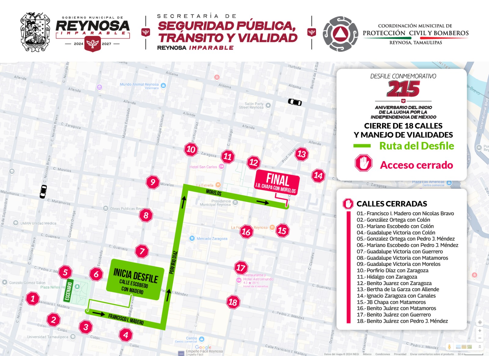 Cerrarán calles por el Desfile Conmemorativo del 16 de Septiembre 1 WhatsApp Image 2025 09 14 at 12.23.57 PM