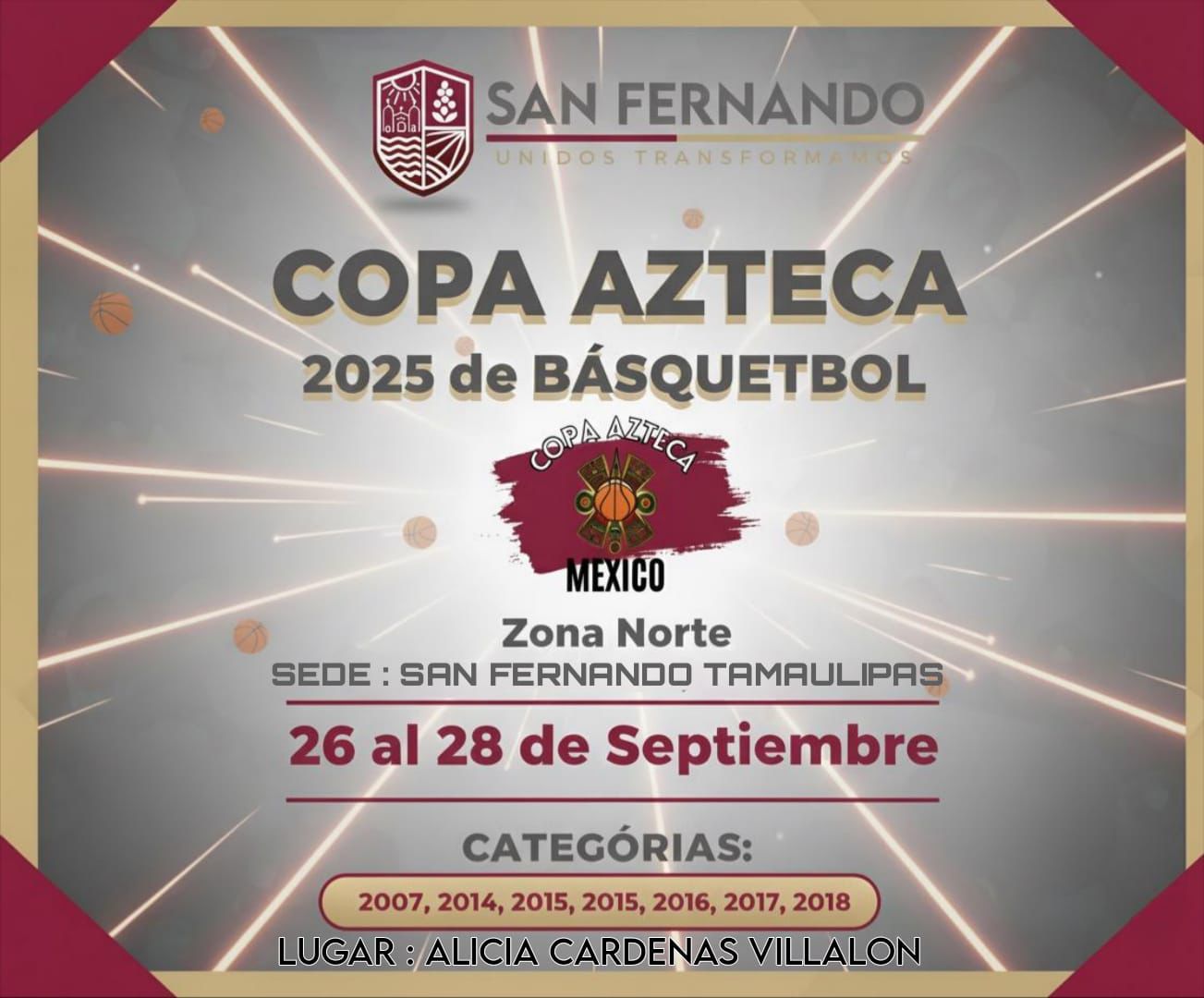 San Fernando será sede de la Copa Azteca 2025 de Básquetbol Zona Norte 1 WhatsApp Image 2025 09 22 at 1.41.57 PM 1